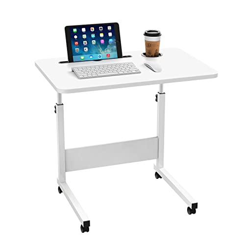 Lvhcmfohm Table de lit avec Roulette Réglable en Hauteur, Bureau pour Ordinateur Portable avec...