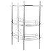 MyGift Chrome Plated Metal Under-the-Sink Rack Bathroom Quality Pedestal Storage Organizer with 2 Display Shelves and Hand Towel Bar