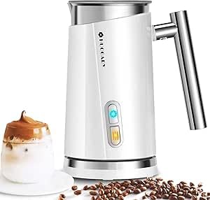 Huogary Milk Frother, Electric Milk Steamer for Milk Foam & Hot Milk(4.5oz/10.5oz)