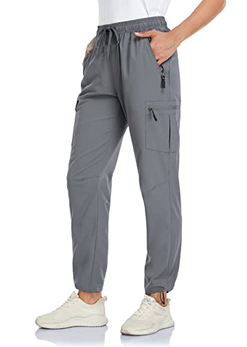 VEOBIKE Women's Summer Travel Pants Camping Fishing Zip Pockets Drawstring UV50+ Stretch Lounge Casual Yard Work Jogging Golf Pants - image 1