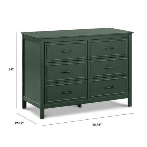 Image of Davinci Charlie 6-Drawer Double Dresser in Forest Green, GREENGUARD Gold Certified