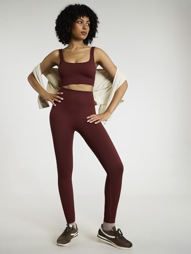 Image of CAVA Seamless Cinched Leggings for Women | High Stretch, Ribbed Waistband, Compression Fit, Moisture-Wicking | Sculpting Activewear Bottoms