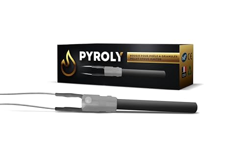 PYROLY Zündkerze aus Keramik für Pelletofen EDILKAMIN/PALAZZETTI/FONTE-FLAMME (111/78 mm – Ø 11,55 mm – 300 W – glatt) mit Anschlüssen