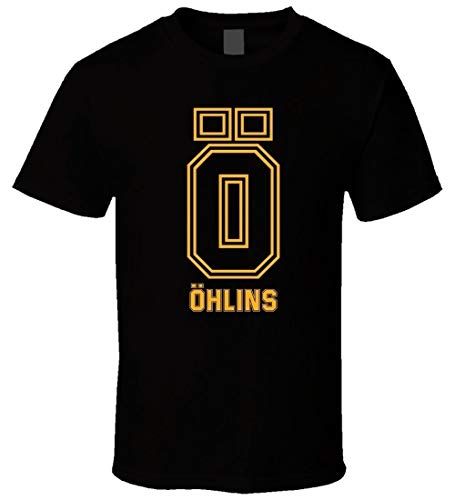 Ohlins Racing - Maglietta da uomo in cotone, a maniche corte, stile casual, con scritta 