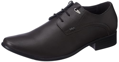Image of Lee Cooper LC2035B2R Men's Leather Derby Formal Shoes | Lightweight, Comfortable & Stylish Lace-Ups for Office, Business