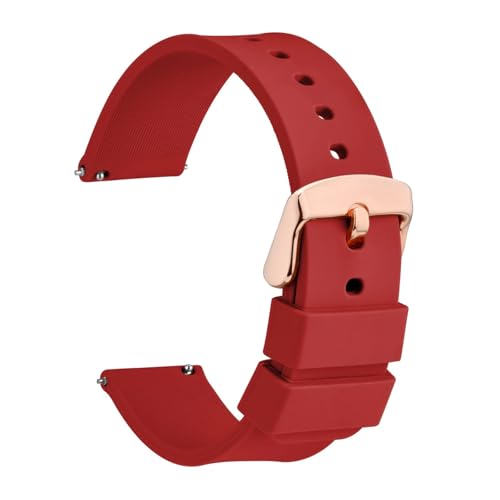 Bracelet de montre sport silicone femme anti-irritation boucle or rose
