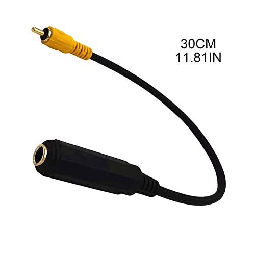 Cable adaptador estéreo 6.35mm hembra a macho 30cm miniatura 4