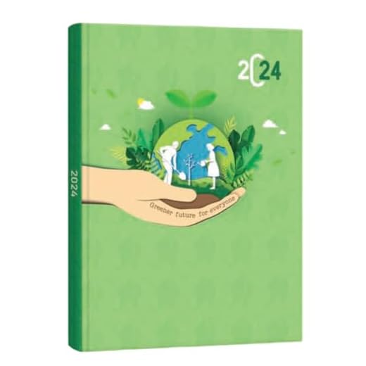 SUMO PRIME Agenda 2024 Global Smart Series 2024 par jour pour le Nouvel An (Burmashell - 20 x 16 cm) (Multicolore) (la couverture supérieure peut varier)