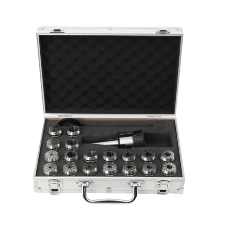 YILIKISS Spannzangen Set ER32 MK3 M12 Spannfutter für CNC Industrie Fräsmaschinen-Klemmhülsen-Set-Schaftschlüssel mit 18-teiliger Spannzange 3-20 mm Set zum Fräsen
