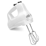 KitchenAid KHM512WH 5-Speed Ultra Power Hand Mixer, White, 8x7x5