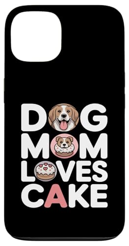 Dog Mom Loves Cake Dog Lover �f�U�[�g �X�}�z�P�[�X iPhone 13 �p