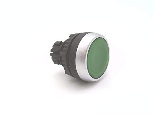L21AH20 PUSHBUTTON, Chrome Bezel, Green Flush, 22MM, MOMENTARY Illuminated PUSHBUTTON