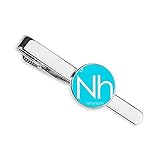 Materiale: metallo Elementi Chimica Periodo Tabella Metalli Poveri Nihonium Nh Cravatta Tie Clip Bar Regalo Uomo d\'affari