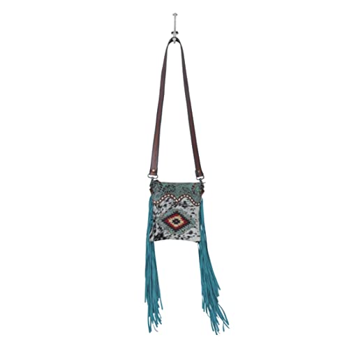 Myra Bag Viridian Leather & Hairon Bag S-38134