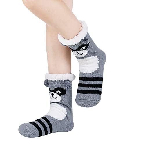 Image of Chassic Sherpa Lined Slipper Socks for Women, Non-Slip Cozy Winter House Socks, Soft Fuzzy Socks, Gifts for Women & Ladies Stocking Stuffers
