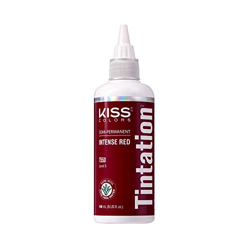 Kiss Tintation Semi-Permanent Hair Color Treatment 148 mL (5 US fl.oz) (Intense Red)