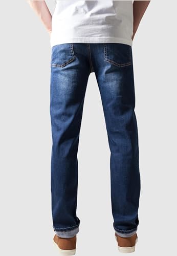 Urban Classics Pantaloni In Denim Elasticizzati Jeans, Blu Scuro, 36 Uomo - 8