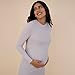 Motherhood Maternity Women's Long Sleeve Rib Knit Column Midi Pregnancy Bodycon Dress, Opal, Large