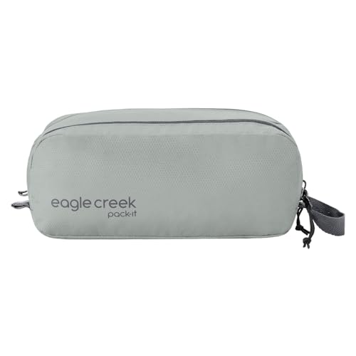Eagle Creek Pack-It Reveal Quick Trip - Dual-Compartment Toiletry Bag for Travel - Full-Length Zipper Compartments - Recycled Fabric Construction - Water-Resistant & Quick-Drying - Storm Grey2