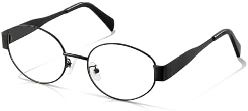 Oval Blue Light Blocking Glasses For Women Y2K Retro 90s Skinny Metal Frame Eye Protect Computer Eyeglasses