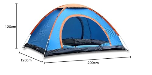 Image of 2 Person Camping Tent | Waterproof Double Layer Dome Tent with Carry Bag | Wind Resistant, Easy Setup | Ideal for Camping, Trekking & Outdoor Travel