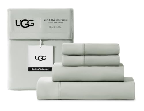 UGG Hedi King Size Sheets Set, Luxury Cooling Sheets, 4-Piece, Green