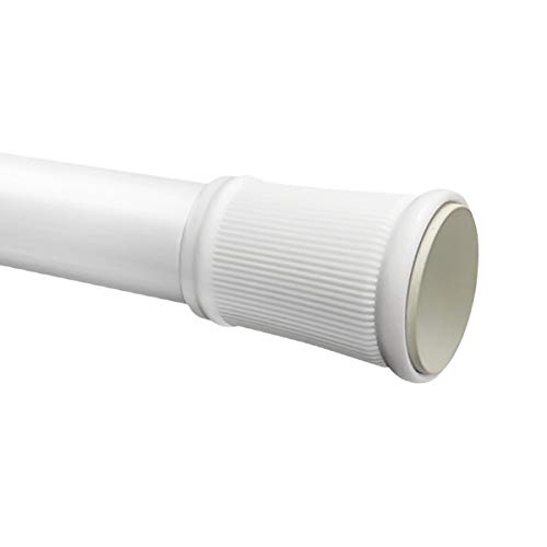 TOPSKY Shower Curtain Rod, 43-72", No Drilling, Rustproof, White Extendable Width Adjustable,