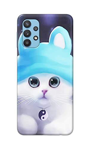Image of Chinese Cutie Kitten Cat Big Eyes Lovely Girl Ears Hard Back Case Cover for Samsung Galaxy A32 Back Cover -(J5) VNS2221
