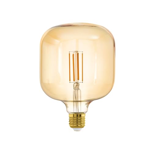 EGLO LED E27 Dimmbar, Amber Vintage Glühbirne, MID SIZE Ø 12,5 cm, Für...