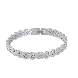 PBAHAUP Silberarmband Damen, armband mit 3800-Gauß-Magneten, 925er Silber Vierblättrigem Kleeblatt Design, Verstellbarer Kupfer Schmuck für natürliches Wellness