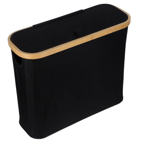 ABOOFAN Toilet Paper Basket with Lid Space Saving Storage Organizer for Bathroom Pantry and Tissues Capacity Convenient Side Window Design Compact and Toilet Paper Holder