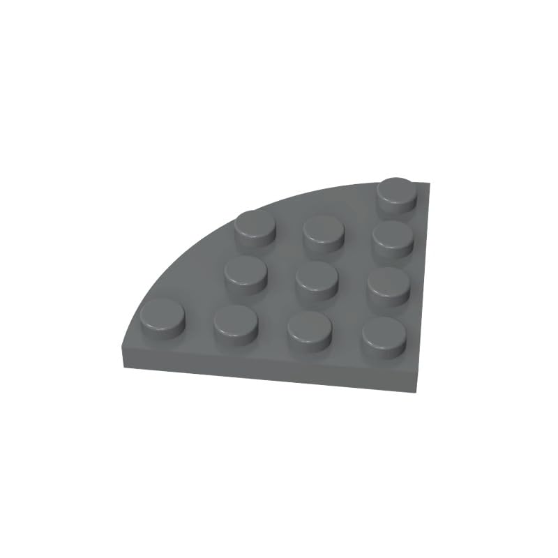 Gobricks GDS-569 Plate Round Corner 4 x 4 50PCS Compatible with Lego 30565 DIY Parts and MOC Components for Major Brick Brands Color?Dark Bluish Gray 199