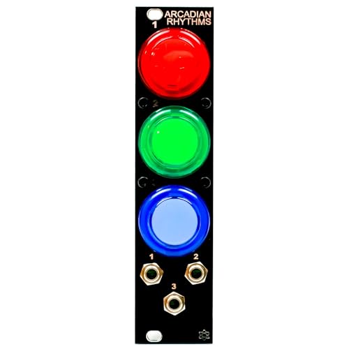 Synthrotek Arcadian Rhythms - Arcade Style Manual Gate Eurorack Module (RGB)