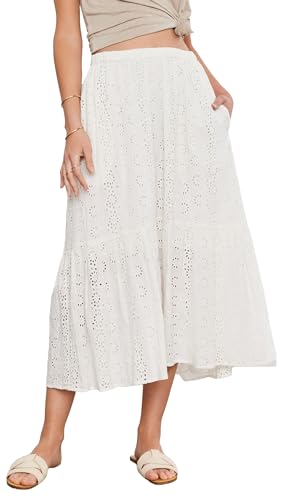 Velvet by Graham & Spencer Women's Amelia Cotton Eyelet Mix Skirt4