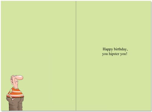 NobleWorks - Funny Birthday Old Men Greeting Card with 5 x 7 Inch Envelope (1 Card) B-day Pants Down Low 5100