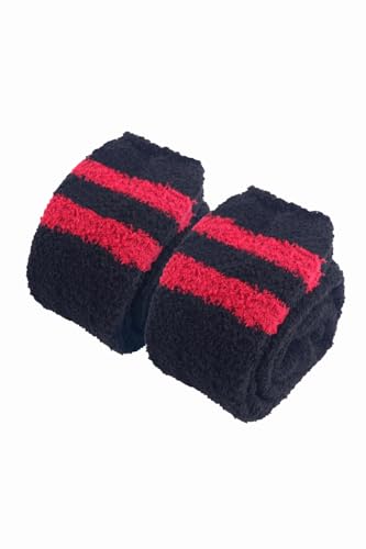Image of CutiePlusU Womens Thigh High Fuzzy Socks Coral Fleece Over Knee High Sock - 1 Pair