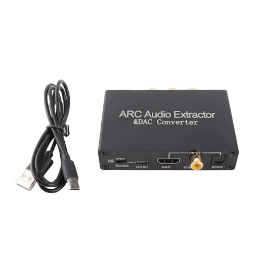 Convertidor extractor de audio Tnfeeon de aleación de aluminio con salidas SPDIF y 3.5 mm de 192KHz 5