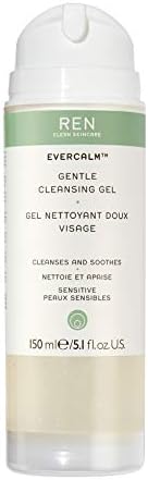 REN Clean Skincare - Evercalm Gentle Cleansing Gel - Makeup Melting Natural Facial Cleanser Gel and Wash for Sensitive Skin 150 ml
