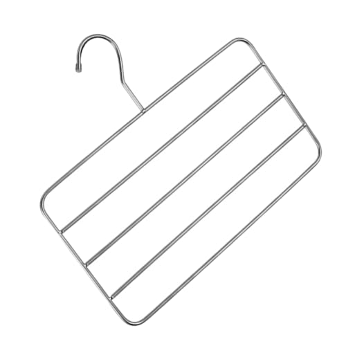 Cabilock Tie Hanging Rack Silver Multi-Layer Hangers Trousers Hanging Racks Stainless Steel Jeans Pant Hanger