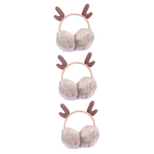Orejeras infantiles de Navidad VALICLUD con cuernos de reno tres piezas para invierno