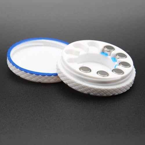 Hearing Aid Battery Case, Portable Battery Storage Box, Button Coin Cell Case Container, Compact Organizer for Hearing Amplifiers, Pocket Carry Box with Keychain