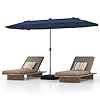   HAPPYGRILL-Double-Sided-Patio-Umbrella-with-Solar-Lights-13FT-Large-Umbrella-with-Crank-Handle-Umbrella-Base-Included-Market-Twin-Table-Umbrella-for-Outdoor-Backyard-Garden-Poolside