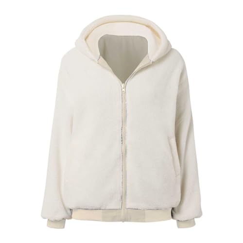 Chaqueta de lana para mujer tipo parka con capucha invierno 5