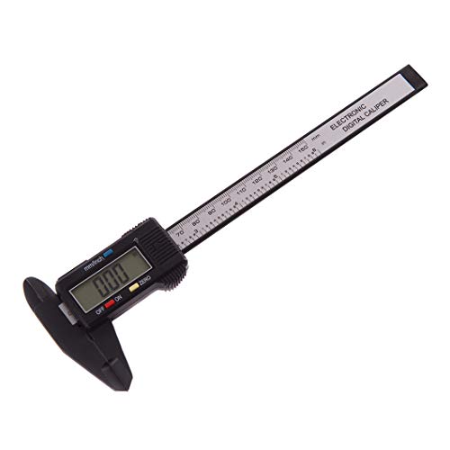 Zoostliss 150mm LCD Digital Electronic Carbon Fiber Vernier Calipers Gauge Micrometer with Large LCD Screen Display Inch/Metric - Thumbnail 3