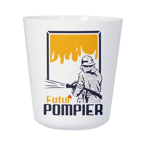 Fabulous Bijoux Tasse Plastique Incassable Enfant et Adulte - Futur Pompier Métier Avenir Héros - Mug Polymère Résistante aux Chocs - Idéal Maison, École, Camping et Pique-Nique - Imprimé en France