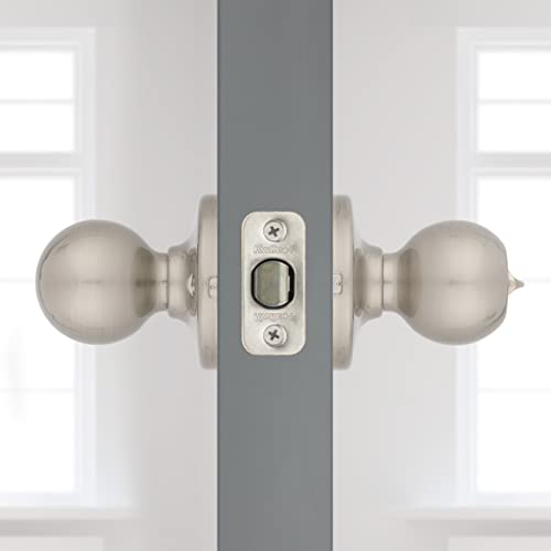Kwikset Polo Interior Privacy Door Knob with Lock, Door Handle For Bathroom and Bedroom, Satin Nickel Keyless Turn Lock Doorknob, with Microban Protection - image 6