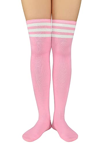 Image of Azue Women Non Slip Thigh High Socks Fashion Tube Stockings above Knee Cosplay Socks