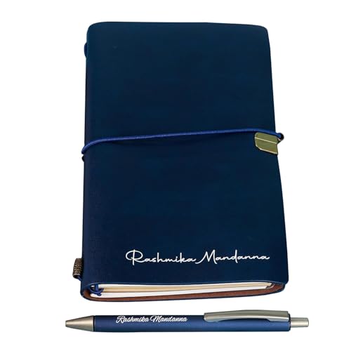 The Wallet Store Carpeta multiusos personalizada de piel sintética azul | con nombre | El mejor regalo para hombres y mujeres | Juego de regalo corporativo | Juego de regalo útil para uso personal y