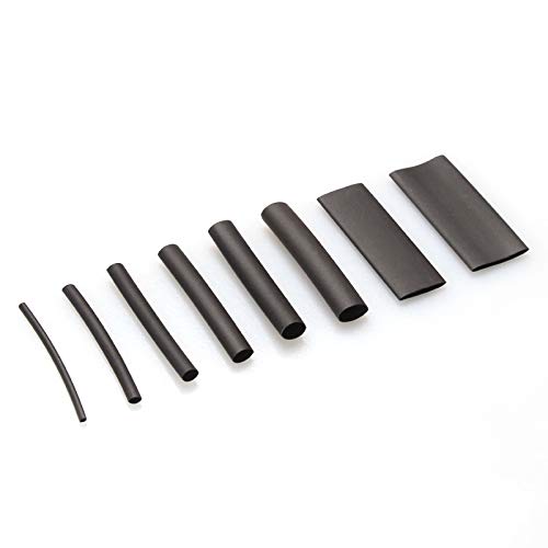 Assortiment thermorétractable noir ratio 2:1 avec 8 diamètres de tubes différents - 3