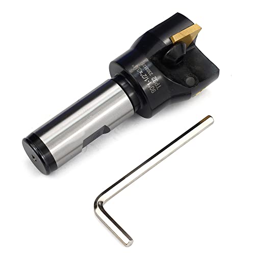 Image of OSCARBIDE Indexable End Mill TP32 3 /4 inch Shank,1-1 /2 inch Cutting Dia,3 Flutes | 3 TPCN32PDTR /TPG32 Inserts | Square Shoulder Milling | Rigid Steel Body | For Steel & Cast Iron | Smooth & Long-Lasting